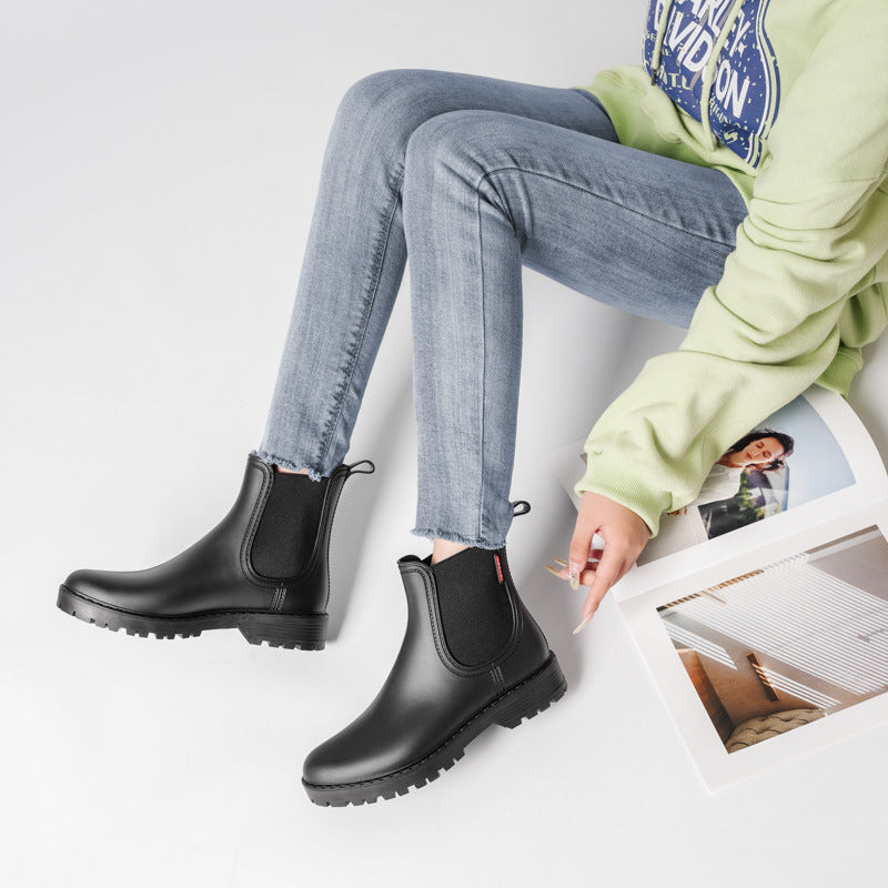 Ladies' Short Chelsea Lightweight Non-slip Low-top Rain Boots
