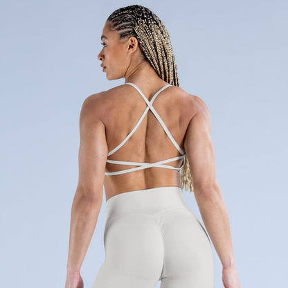 Seamless Cross-Back Sports Bra | Comfort That Moves With You | High Elastic