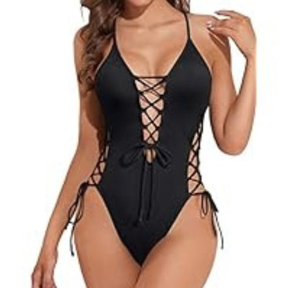 European And American Sexy Backless Siamese Bikini Swimsuit