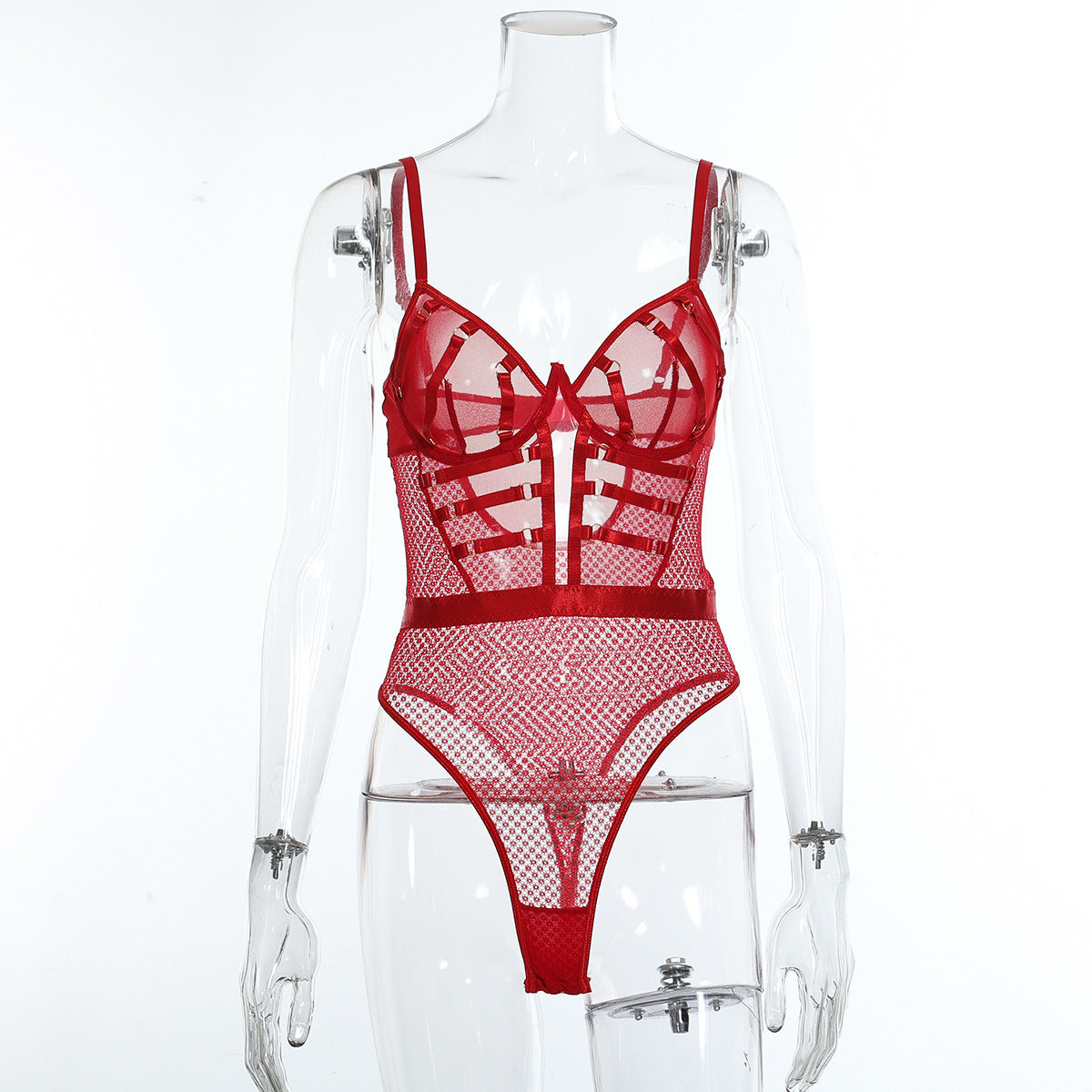 See-through Steel Ring Push Up Underwear Strapless Thin Back Shaping Body-shaping Corsets