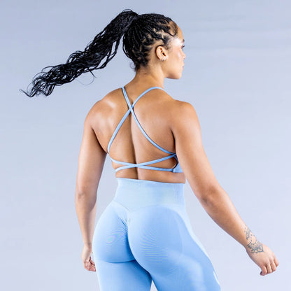 Seamless Cross-Back Sports Bra | Comfort That Moves With You | High Elastic