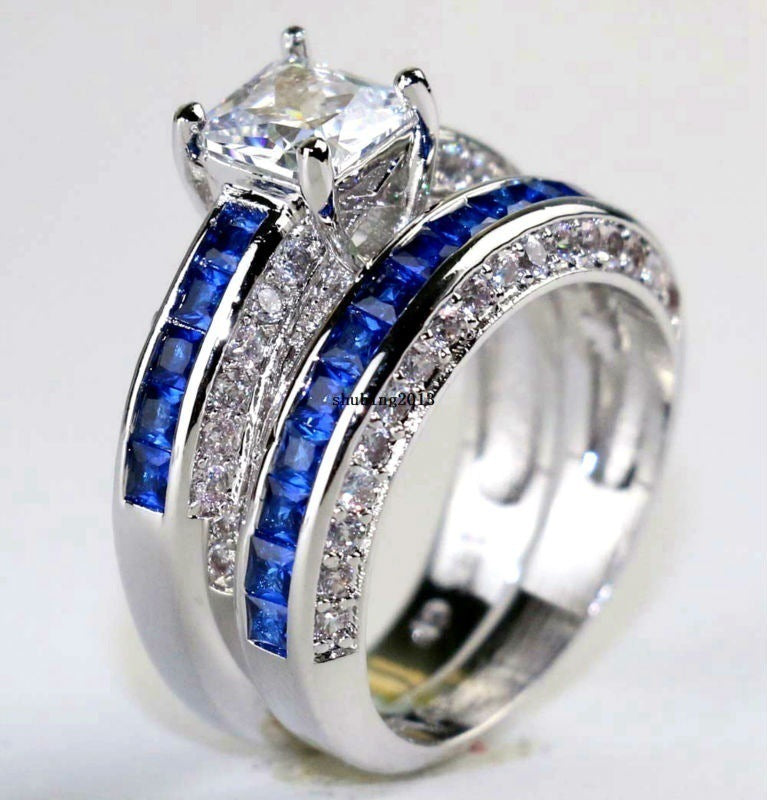Zircon Gold-plated Ring Geometric Alloy