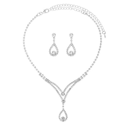 Long Fringe Necklace Two-piece Earrings Set